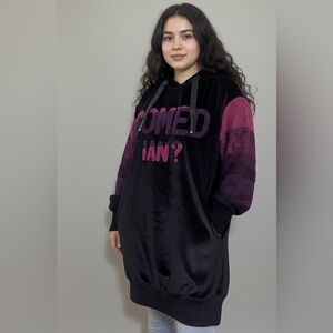 Black and Pink Hoodie Dress